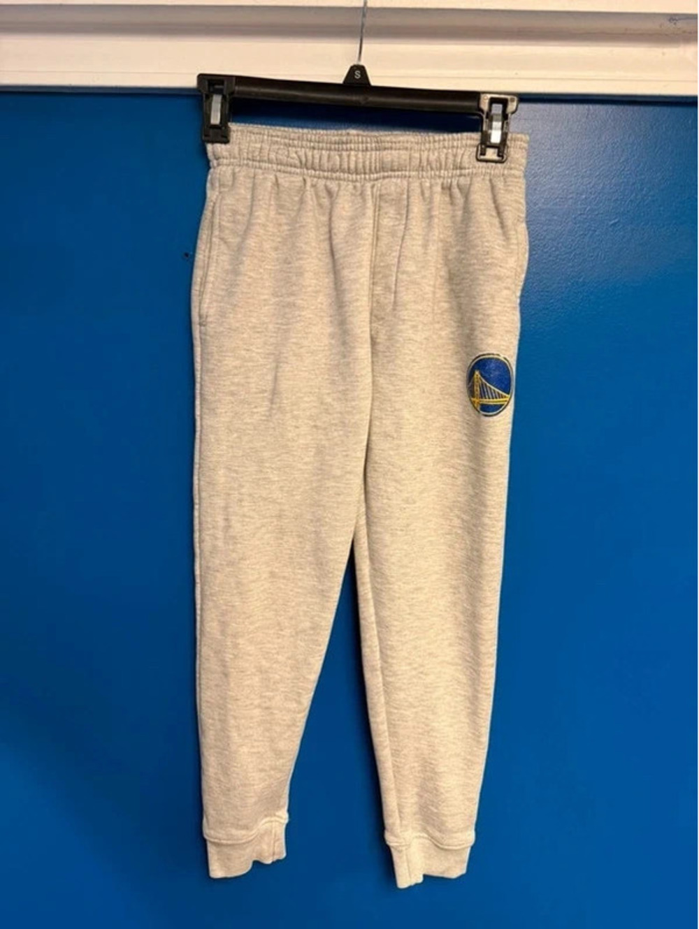 NBA Golden State Warriors Grey Fleece Sweatpants Youth 14-16